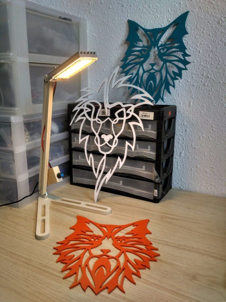 lampara led cob encendida