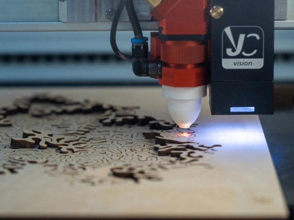 limpiar el corte laser con nozzle impreso en 3d